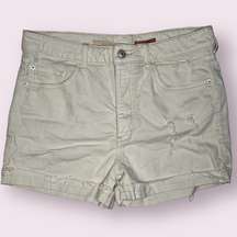 Pilcro White Distressed Denim Shorts