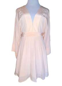 $238 Yumi Kim Tokyo Night Kimono Silk Dress in Blush Pink Women Size Small New