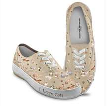 Kitten Capers Sneakers by The Bradford Exchange Size 9