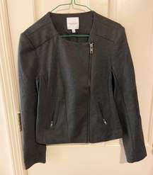 runway charcoal Moto zip jacket