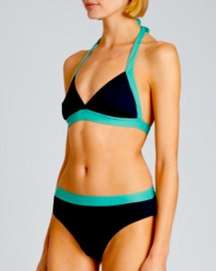 Dries Van Noten Gioia‎ Black Green Triangle Swim Bikini Top