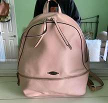 Light Pink Leather Backpack