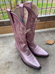 Nwt  Pink Metallic Boots Sz 8.5