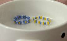 Beaded Flower Ring Set