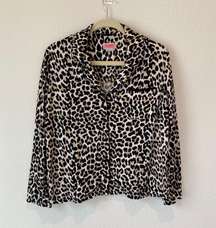 Animal Print Pajama Top Size Large