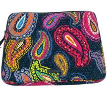 Multicolor Paisley Laptop Computer Case Travel Sleeve 14" x 11"