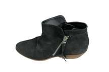 Sam Edelman Shoes Womens Size 8.5 Packer Black Suede Zip Ankle Booties