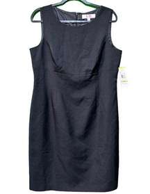 NWT 9&Co.‎ Women's Sleeveless Drop Waist Sheath Dress Black Size 14