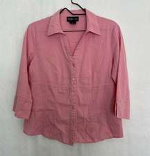 4/$25 Style & Co pink button up shirt 14