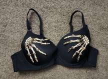 Black/Gold Skeleton Hand's Bustier, Women's S