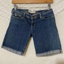 Abercrombie Denim Cuffed Bermuda Medium Wash Shorts 16