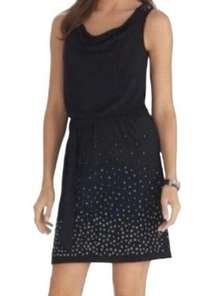 White House Black Market Black Sleeveless Studded Skirt Casual Dress Size XS