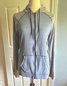 Under Armour Purple and Gray Semi Fitted Zip Up Hoodie Size Large