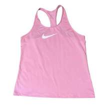 NIKE Dri-Fit Womens Athletic Running Tank Racerback Top Size Large Pink Mesh