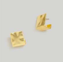 [NWT] Madewell Block Statement Earrings in Vintage Gold