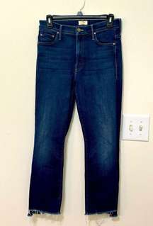 Mother The Insider Crop Step Fray Size 28 Denim Jeans