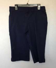 EUC Laura Scott  Navy Blue Capri Pants sz L