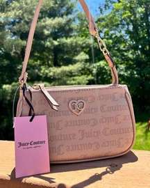 Juicy couture mini wristlet shoulder bag cafe color