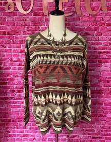 Women’s vintage Denim & Supply Ralph Lauren Aztec‎ print sweater size XL