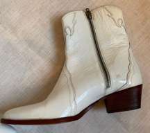 White  Western Booties