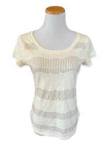 Womens  Sequin Embellished Shirt - Sz XS (4/6)