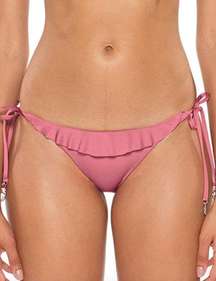 Soluna Tie Side Hipster Swim Bikini Bottom Mulberry Pink Large NWT