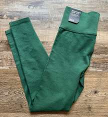 Green Seamless Textured Leggings 