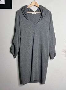 Brunello Cucinelli Cashmere Sweater Dress Slouchy Casual Mini Dress Gray Size M