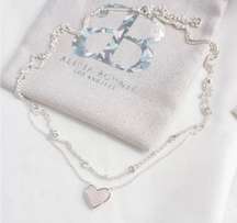 Alicia Bonnie silver in love Crystal quartz heart necklace 💖 