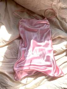 Pink Satin Dress