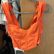 WHOIAM Orange Crop Top - size 8