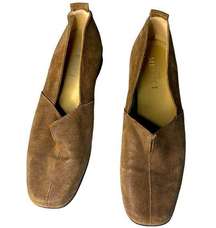 Sesto Meucci NEW Edwige brown textured slip on loafers square toe