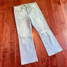 AE High Rise Kick Crop Jeans 10