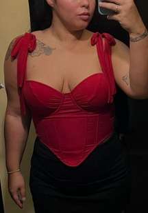 Red Corset Crop top