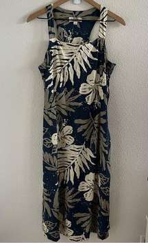 Tori Richard Vintage Aloha Hawaii Hawaiian Maxi Dress Tropical Large