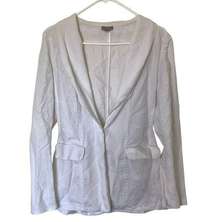 J. Jill White Linen Collared Blazer Size S