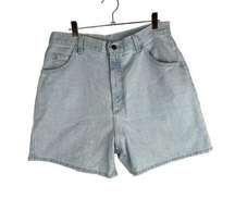 LEE‎ Jeans High Rise Vintage Mom Shorts Womens Sz 16 Light Blue USA 100% Cotton