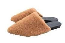 Jenni Kayne Women's Tan Pointed Toe Slip On Shearling Mule Shoes Size 41