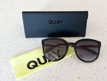 Quay Australia Date Night Round Sunglasses Black