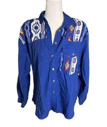 Vintage Southwestern Western Rodeo Button-Down Shirt Tap & Co