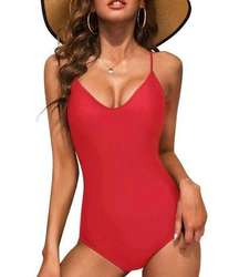 Ekouaer Bikini Set Halter High Neck Swimsuits Women Medium