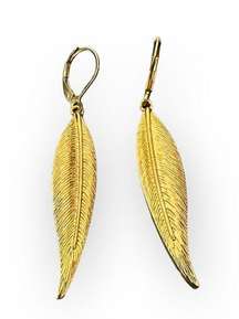 Joan Rivers Feather Dangle Leverback Earrings