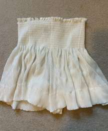 White  Glitter Swing Short