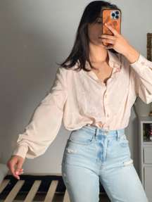 Pink Button Down blouse 