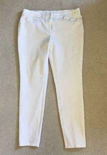 WHITE SKINNY JEANS SIZE 14