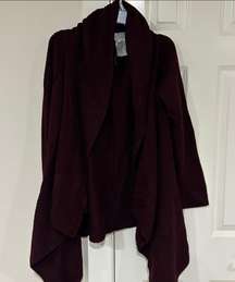 Women’s Size Small  Maroon Knot Open Front Cardigan  Sweater