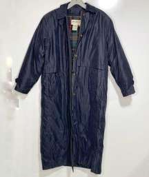 Eddie Bauer Vintage Womens Long Down Filled Parka Removable Lining Navy M