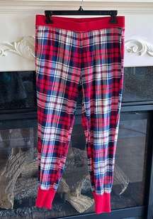 Plaid Pajama Pants Joggers Red Navy Blue New Directions Belk Medium Womens Comfy