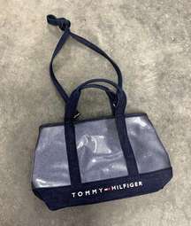 Tommy Hilfiger Navy Denim Shoulder Tote Bag