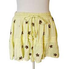 Rococo sand yellow star skirt sz S